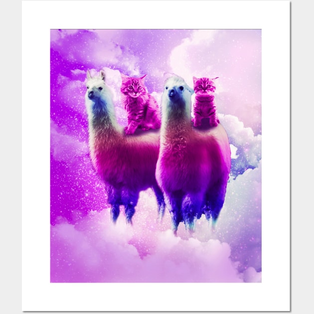 Rainbow Llama - Cat Llama Wall Art by Random Galaxy